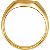 10K Yellow Oval Signet Ring